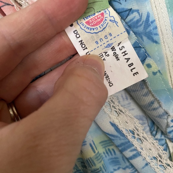 Vintage Union Made Maxi Dress size 13, Beuatiful trimmings and lace - Picture 7 of 8